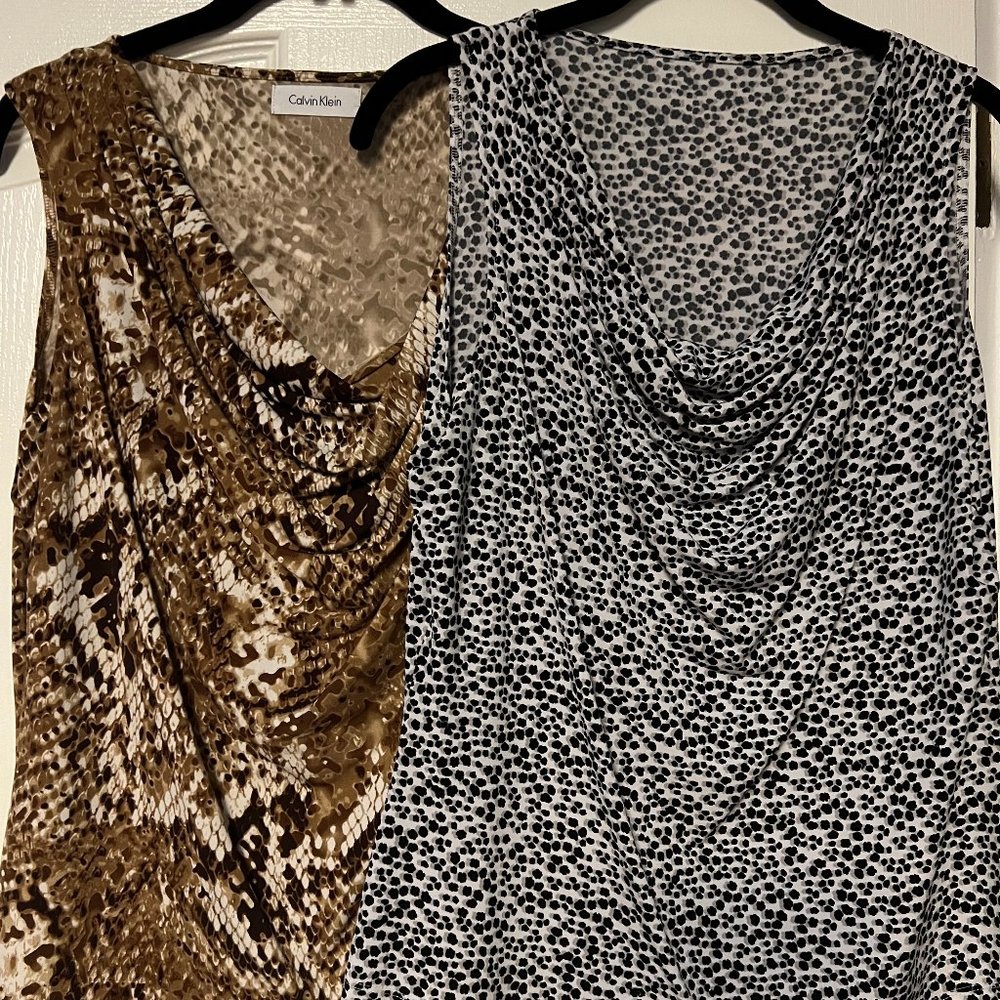 Set of 2 Cowlneck tops
